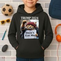 DonT Eat Me Cats For Trump 2024 Kids Hoodie thumb 2
