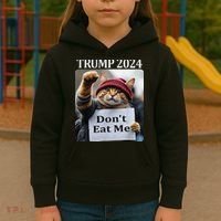 DonT Eat Me Cats For Trump 2024 Kids Hoodie thumb 3