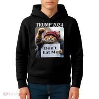 DonT Eat Me Cats For Trump 2024 Kids Hoodie thumb 4