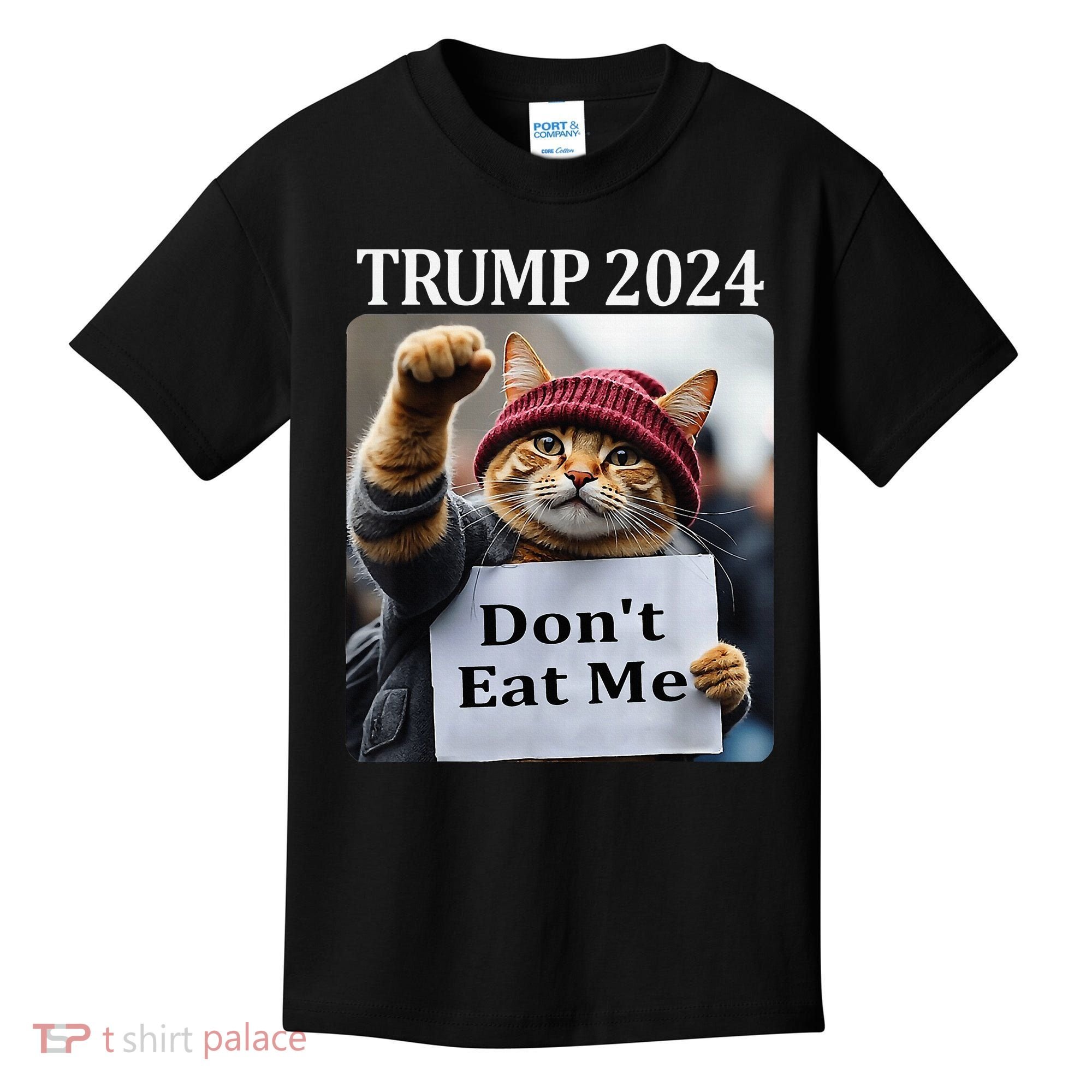 DonT Eat Me Cats For Trump 2024 Kids T-Shirt