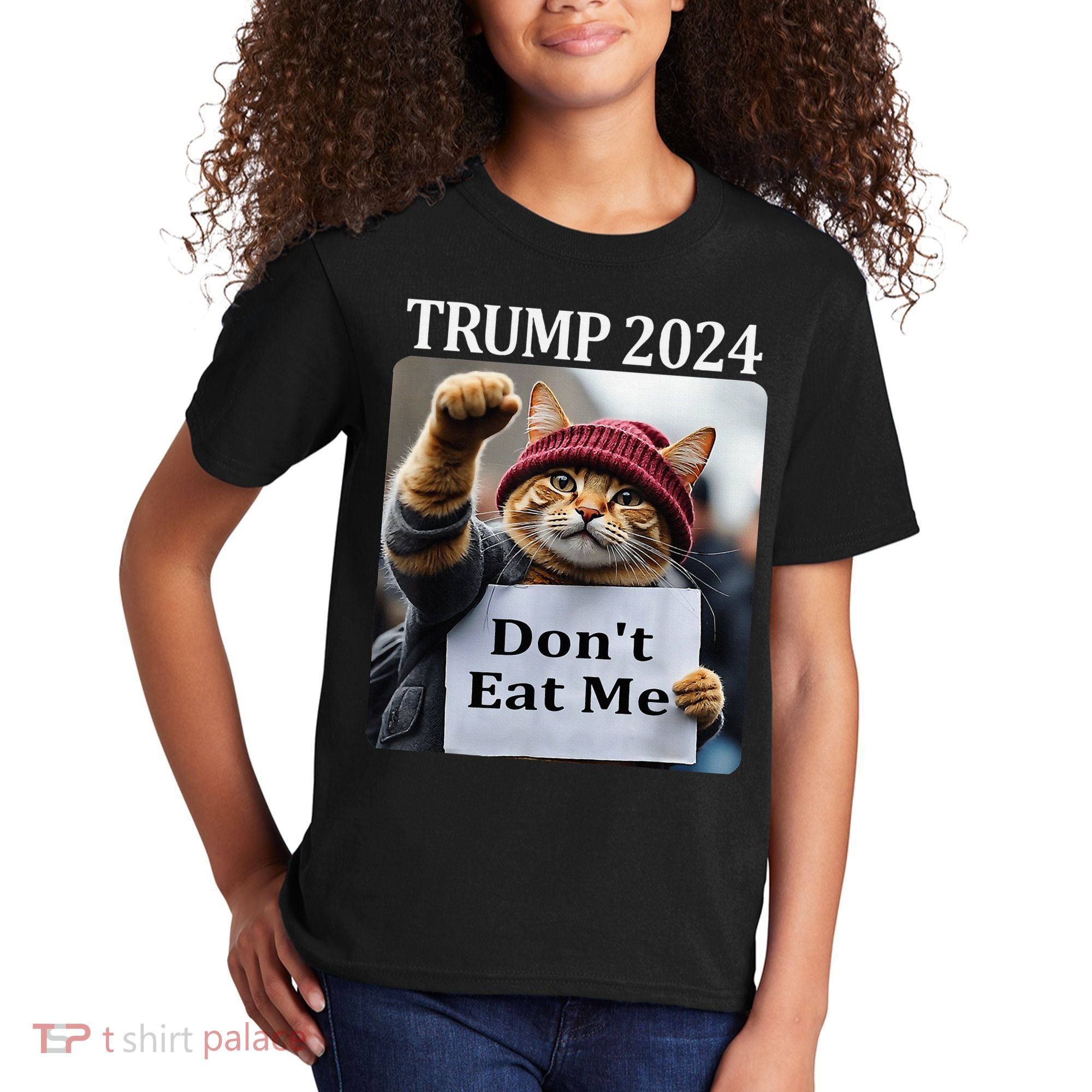 DonT Eat Me Cats For Trump 2024 Kids T-Shirt