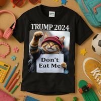 DonT Eat Me Cats For Trump 2024 Kids T-Shirt thumb 3