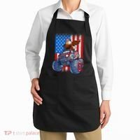 Dabbing Eagle Monster Truck 4th Of July Boy American Flag Apron thumb 2