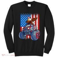 Dabbing Eagle Monster Truck 4th Of July Boy American Flag Sweatshirt thumb 0