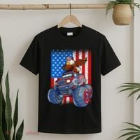 Dabbing Eagle Monster Truck 4th Of July Boy American Flag T-Shirt thumb 2