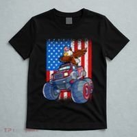 Dabbing Eagle Monster Truck 4th Of July Boy American Flag T-Shirt thumb 5