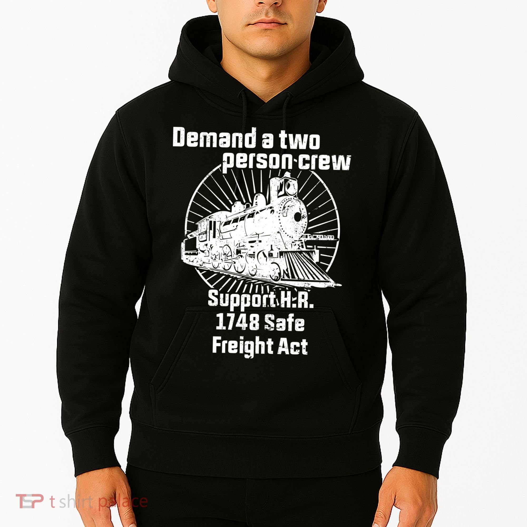 Demand A Two Person Crew Trains Hoodie