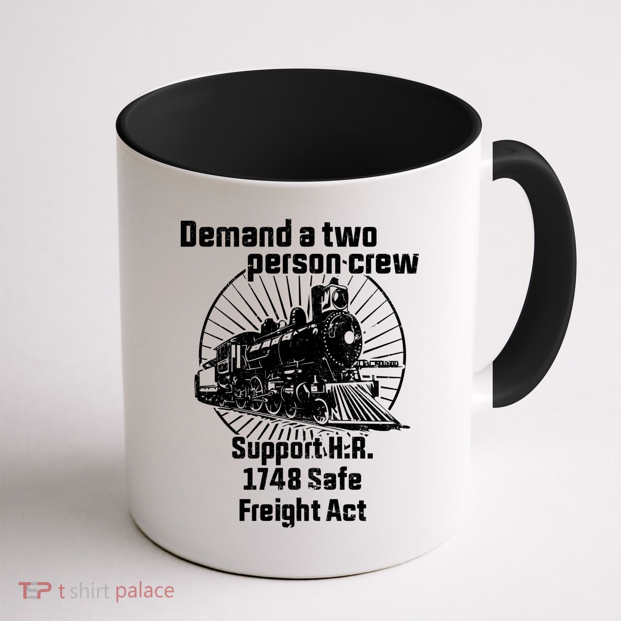 Demand A Two Person Crew Trains Coffee Mug