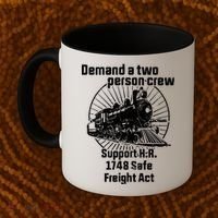 Demand A Two Person Crew Trains Coffee Mug thumb 2