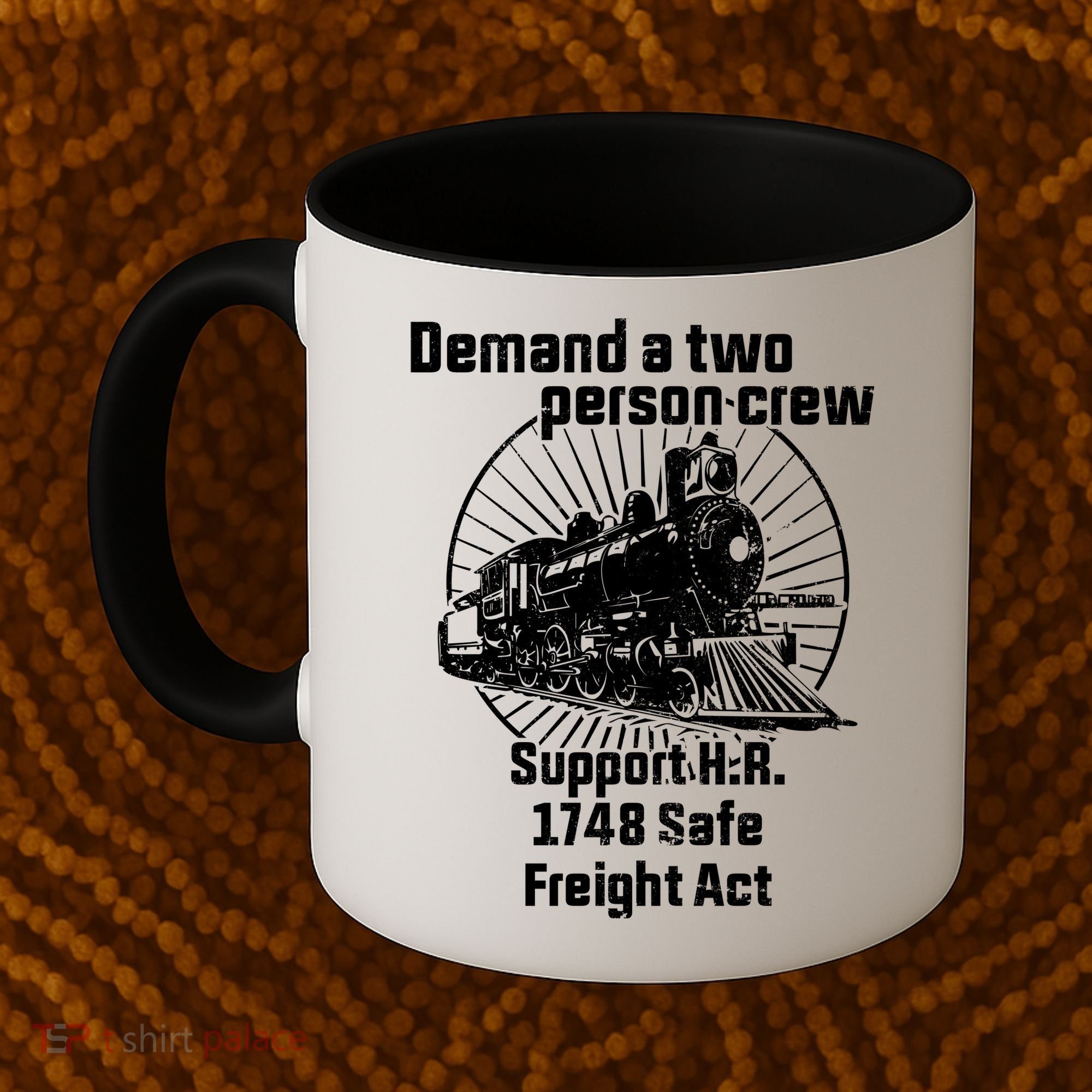 Demand A Two Person Crew Trains Coffee Mug