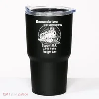 Demand A Two Person Crew Trains Tumbler thumb 0