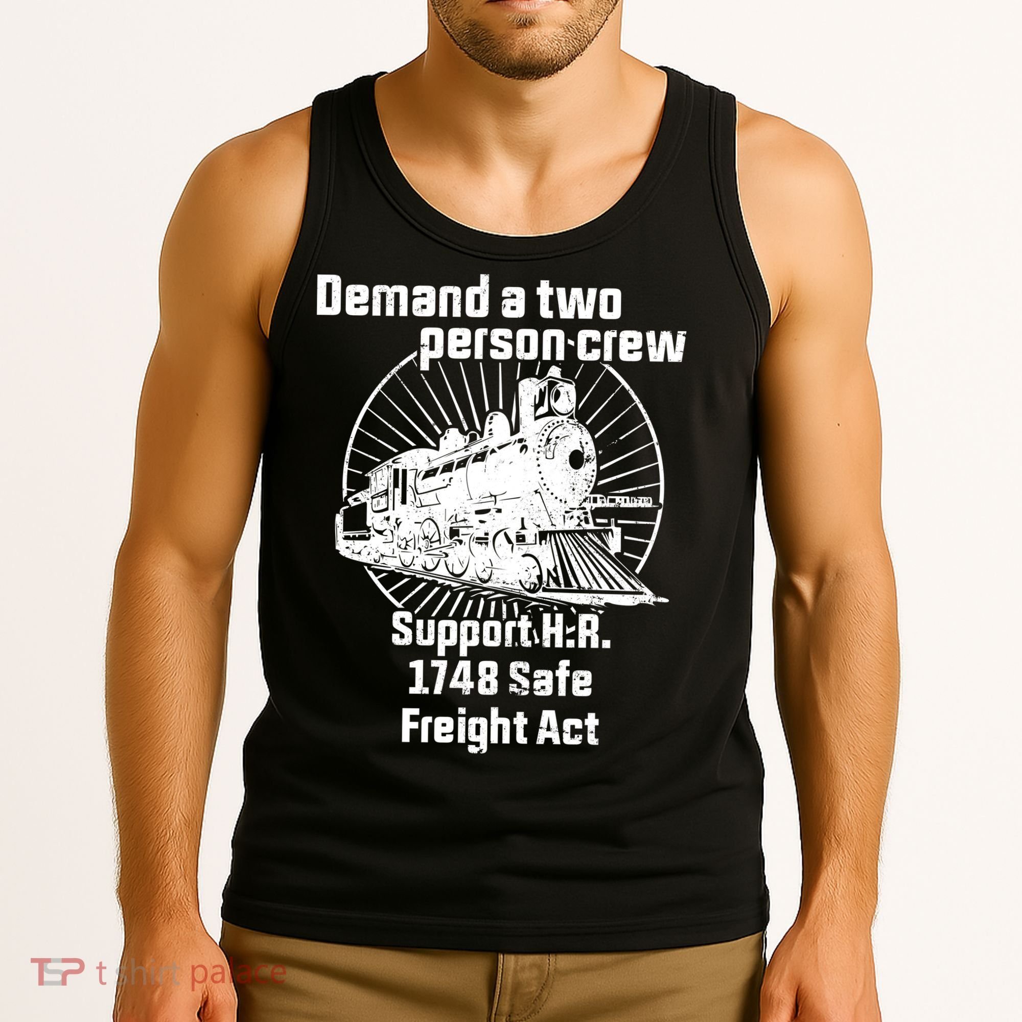 Demand A Two Person Crew Trains Tank Top