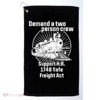 Demand A Two Person Crew Trains Golf Towel thumb 0