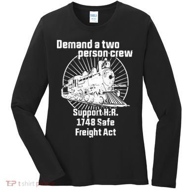 Demand A Two Person Crew Trains Women's Long Sleeve Shirt