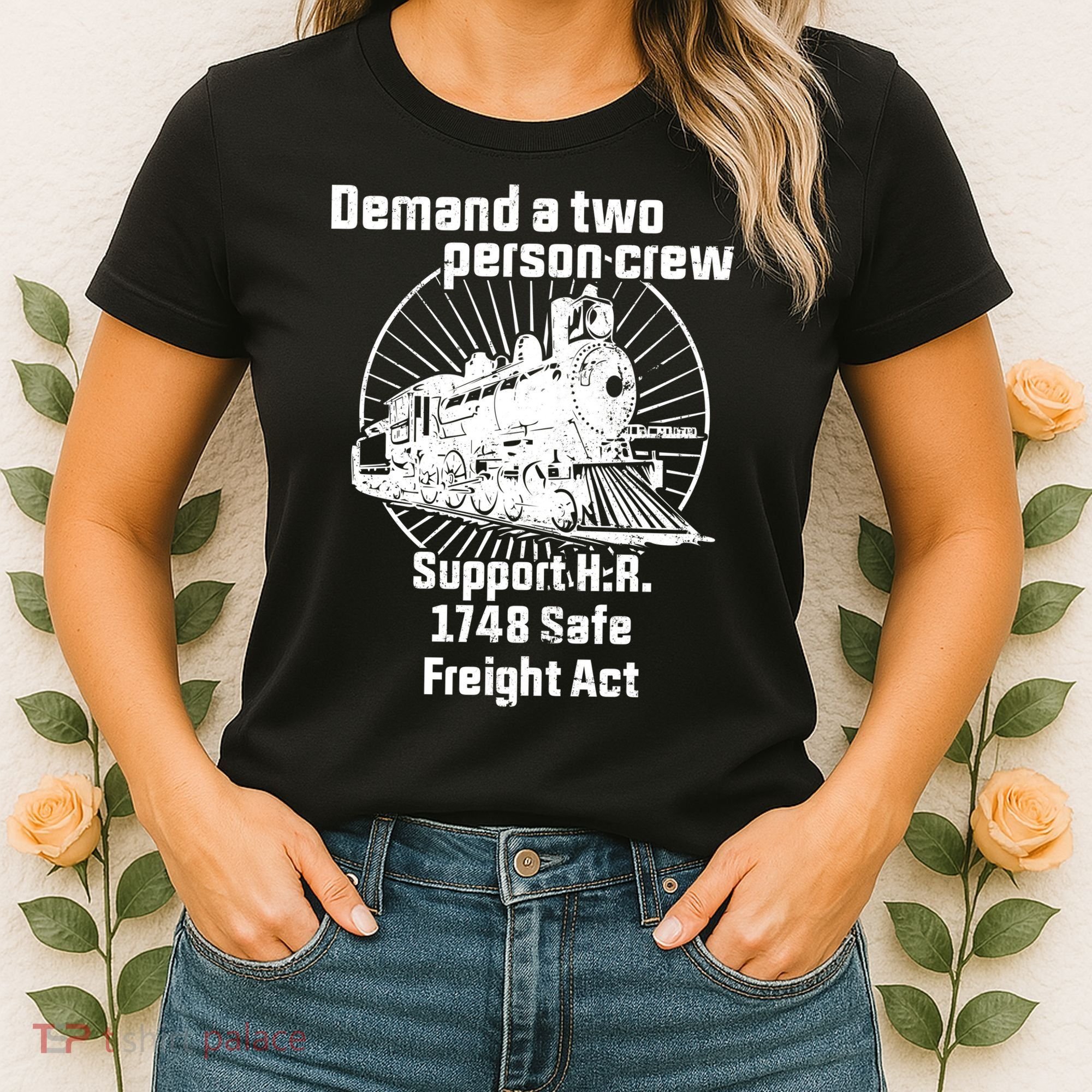Demand A Two Person Crew Trains Women's T-Shirt