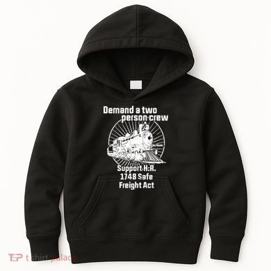 Demand A Two Person Crew Trains Kids Hoodie