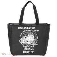 Demand A Two Person Crew Trains Tote Bag thumb 0