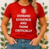 Demand Evidence And Think Critically Women's T-Shirt thumb 2