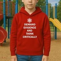 Demand Evidence And Think Critically Kids Hoodie thumb 2