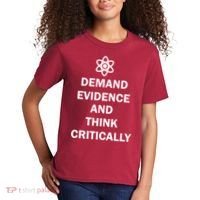Demand Evidence And Think Critically Kids T-Shirt thumb 2