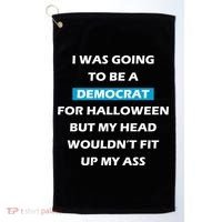 Democrat For Halloween Golf Towel thumb 0