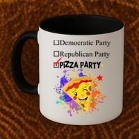 Democratic Republican Pizza Party Coffee Mug thumb 2