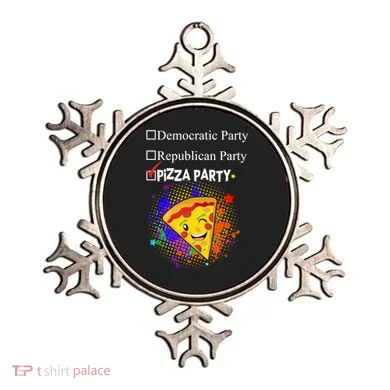 Democratic Republican Pizza Party Ornament