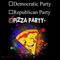 Democratic Republican Pizza Party Ornament thumb 1