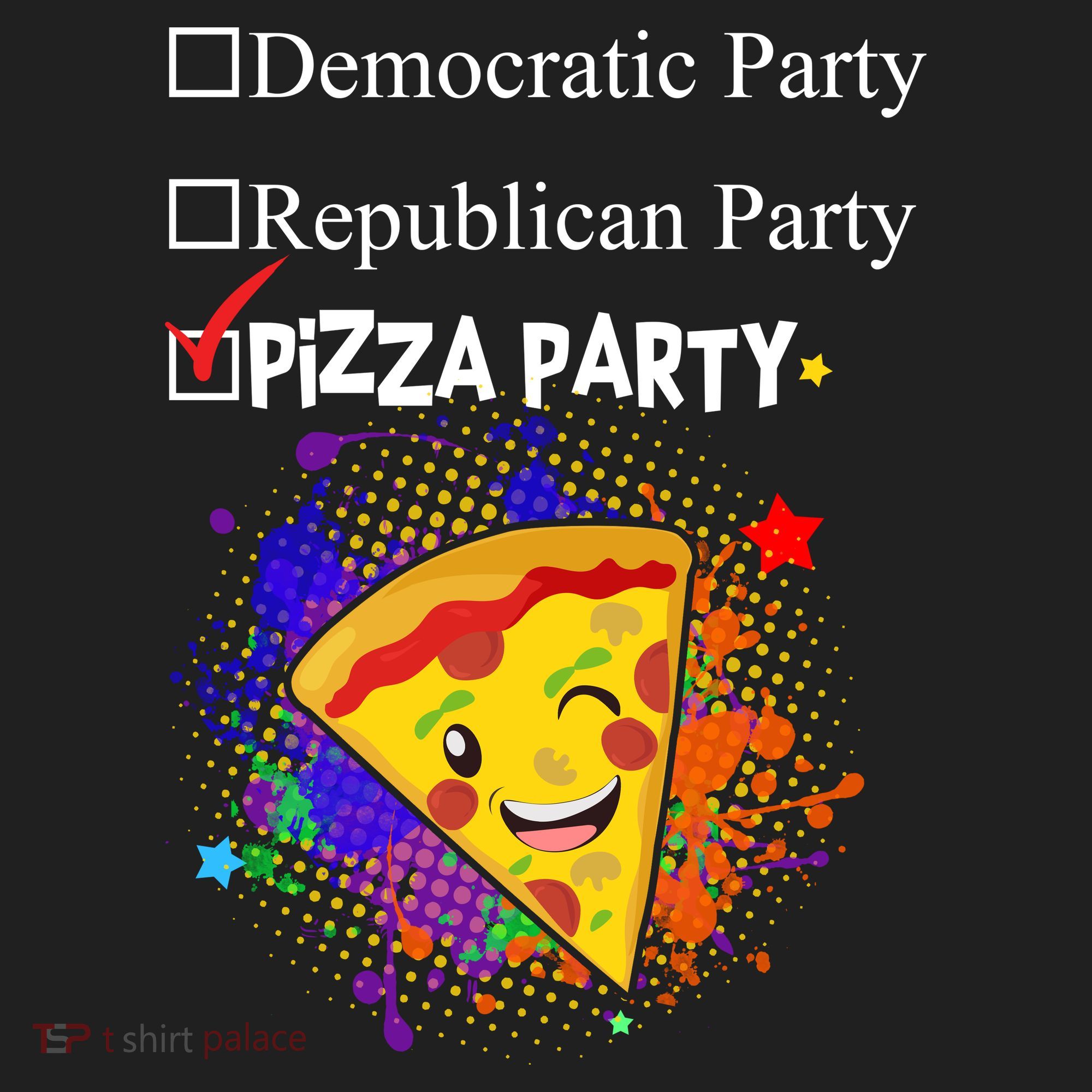 Democratic Republican Pizza Party Hat