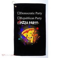 Democratic Republican Pizza Party Golf Towel thumb 0