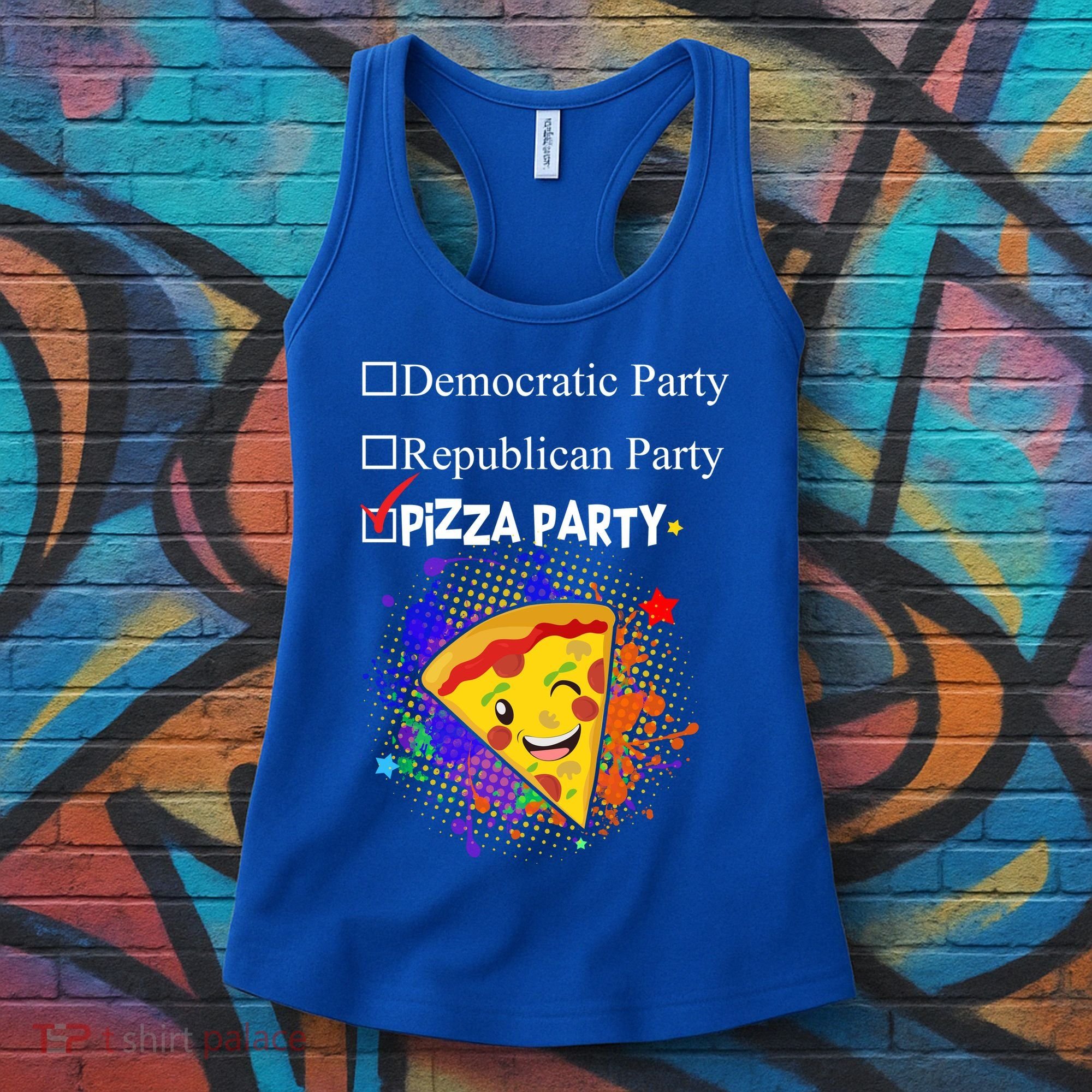 Democratic Republican Pizza Party Women's Tank Top