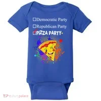 Democratic Republican Pizza Party Baby Bodysuit thumb 0