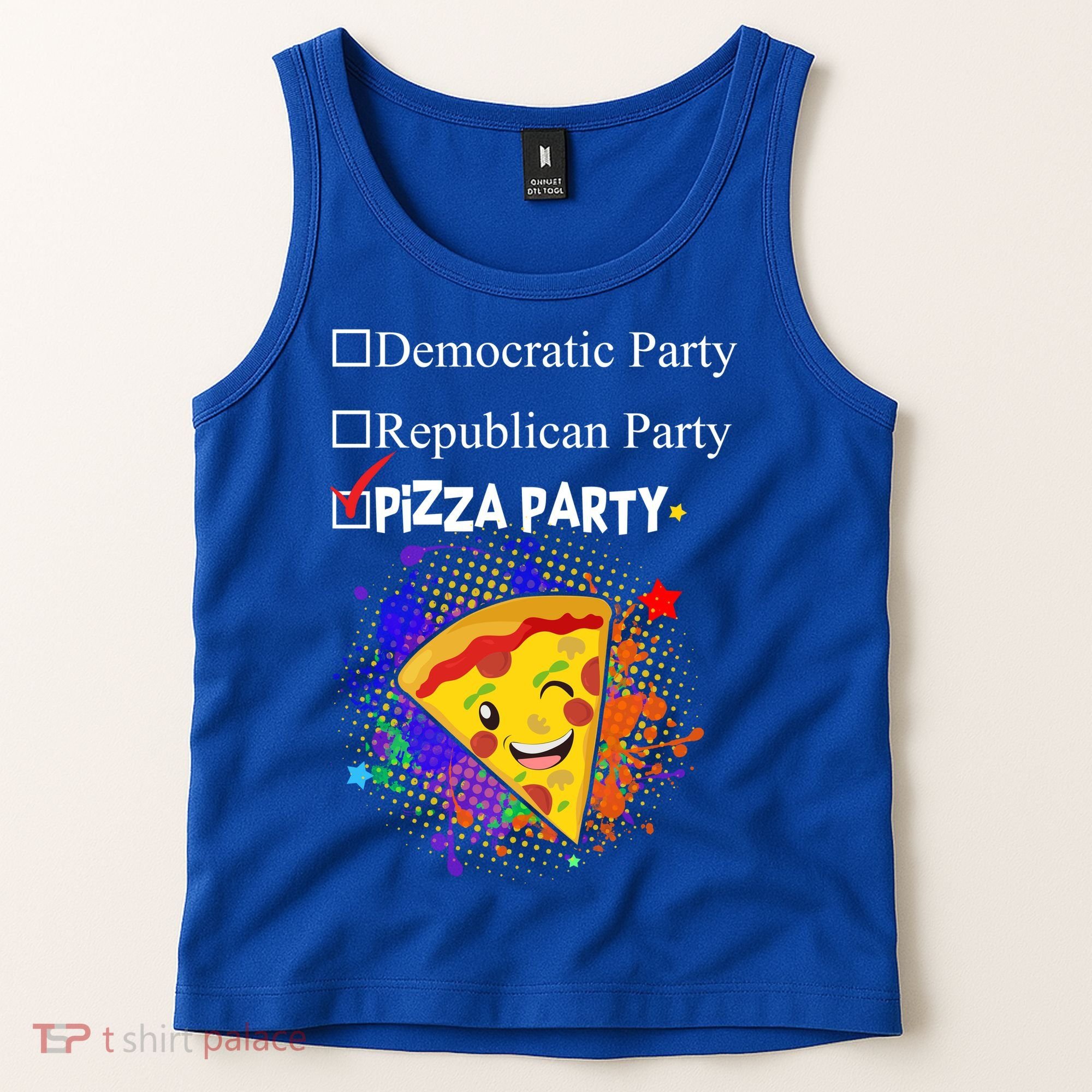Democratic Republican Pizza Party Tank Top