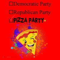 Democratic Republican Pizza Party Santa Hat thumb 1