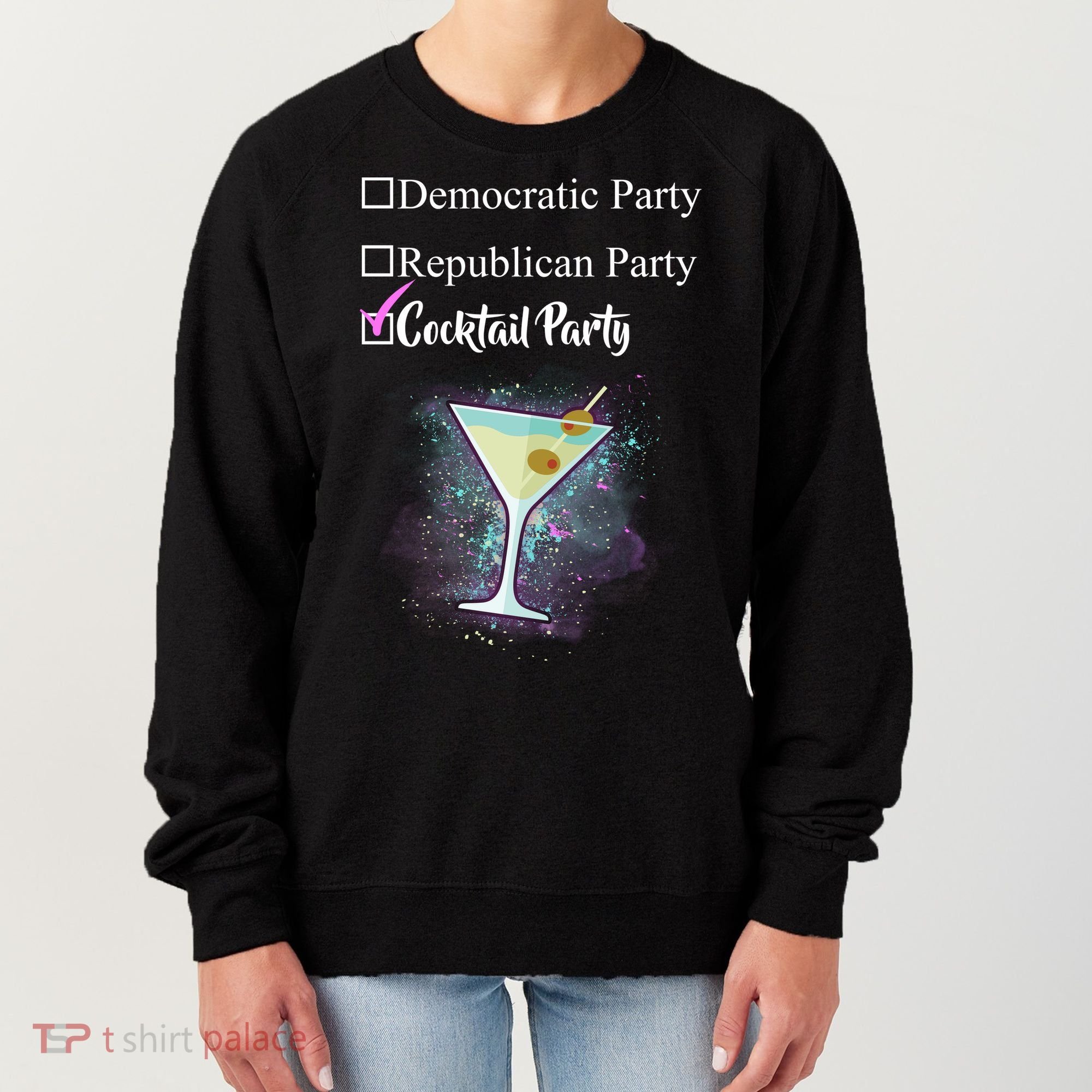 Democratic Republican Wine Party Women's Sweatshirt
