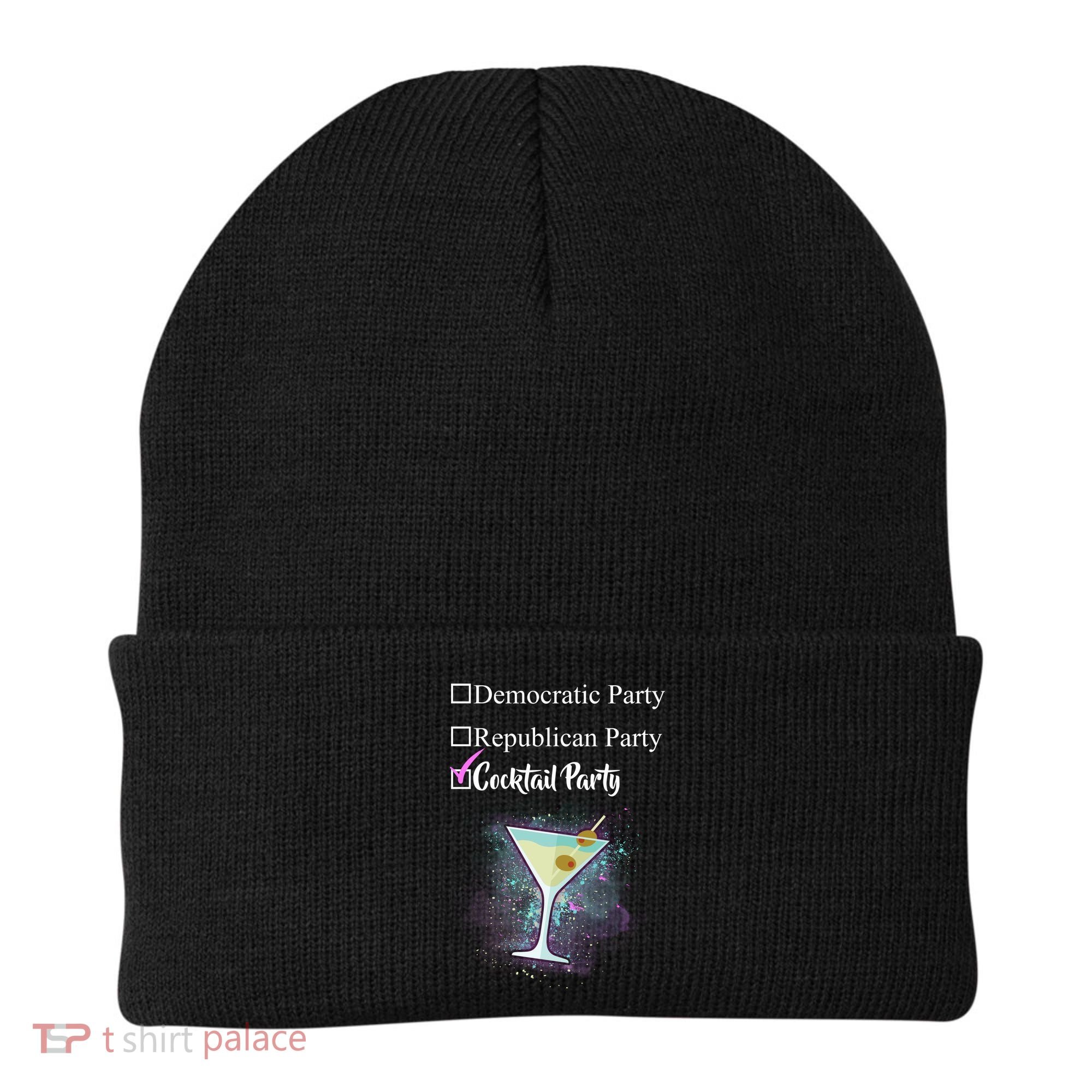 Democratic Republican Wine Party Beanie
