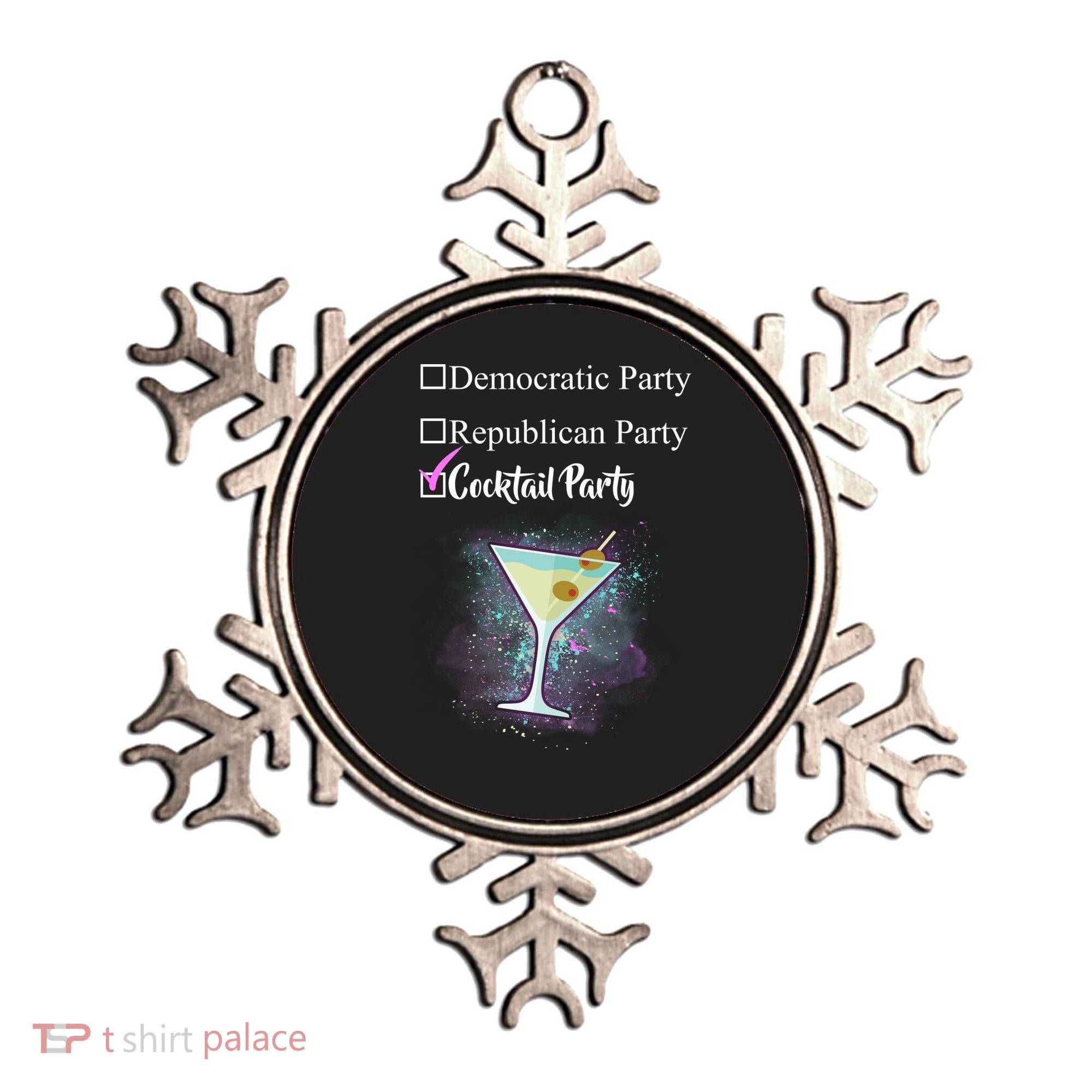 Democratic Republican Wine Party Ornament