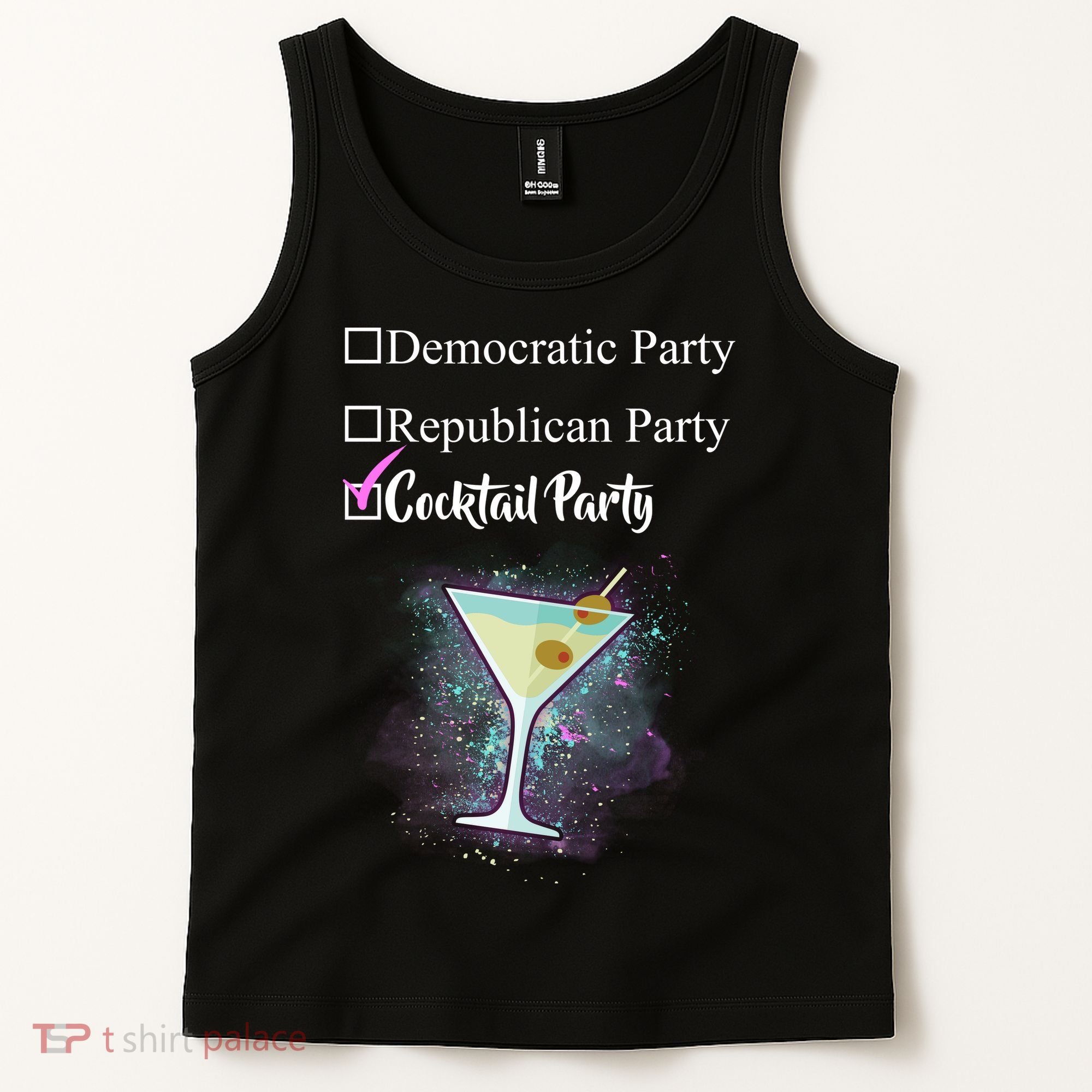 Democratic Republican Wine Party Tank Top