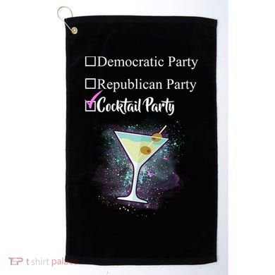 Democratic Republican Wine Party Golf Towel