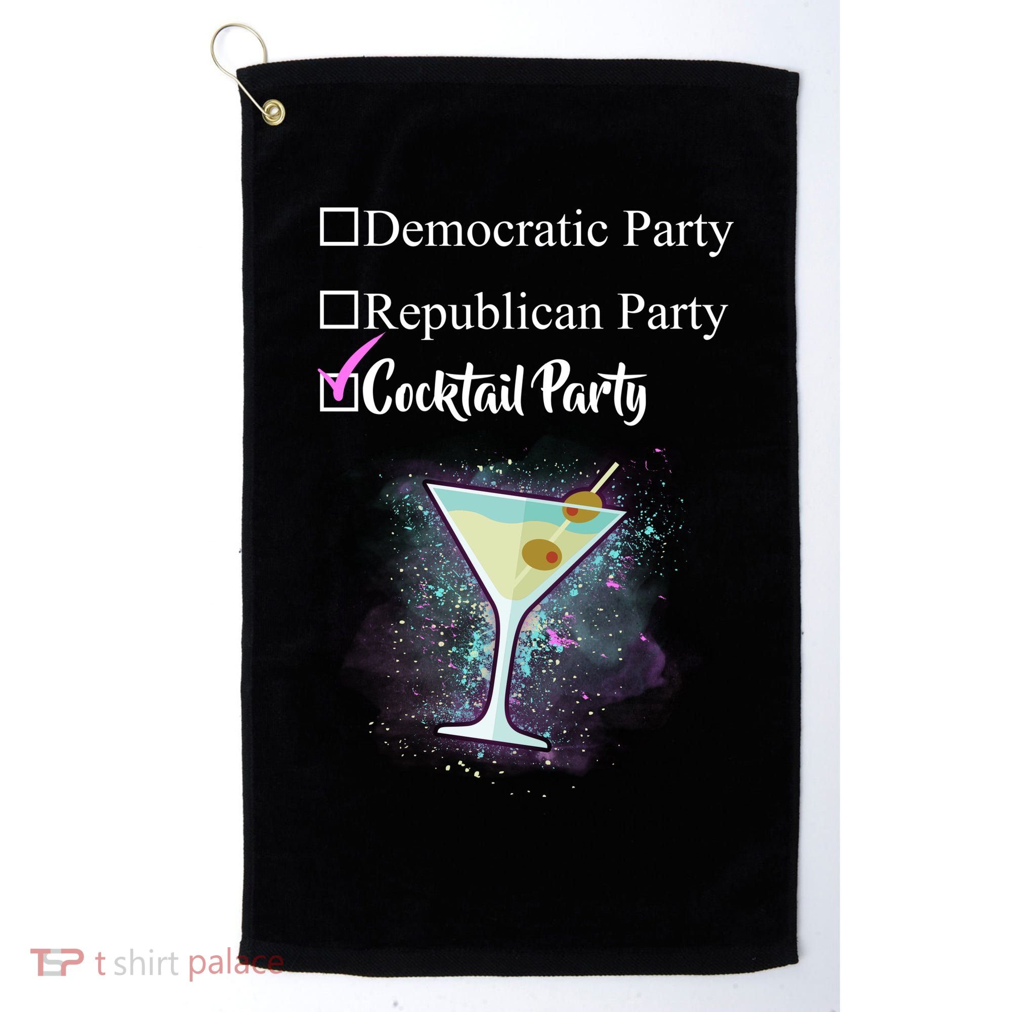 Democratic Republican Wine Party Golf Towel