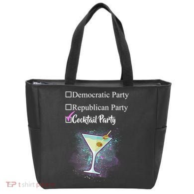 Democratic Republican Wine Party Tote Bag
