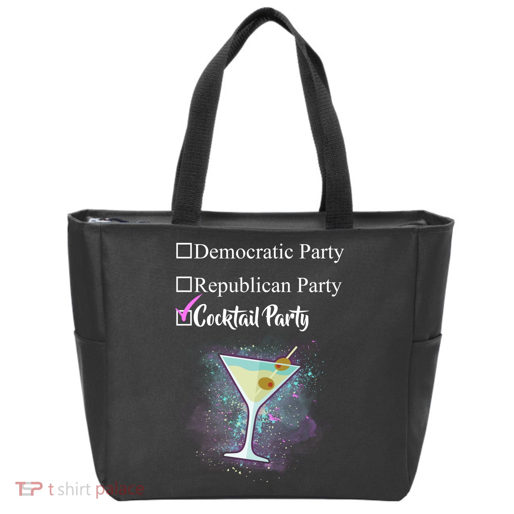 Democratic Republican Wine Party Tote Bag