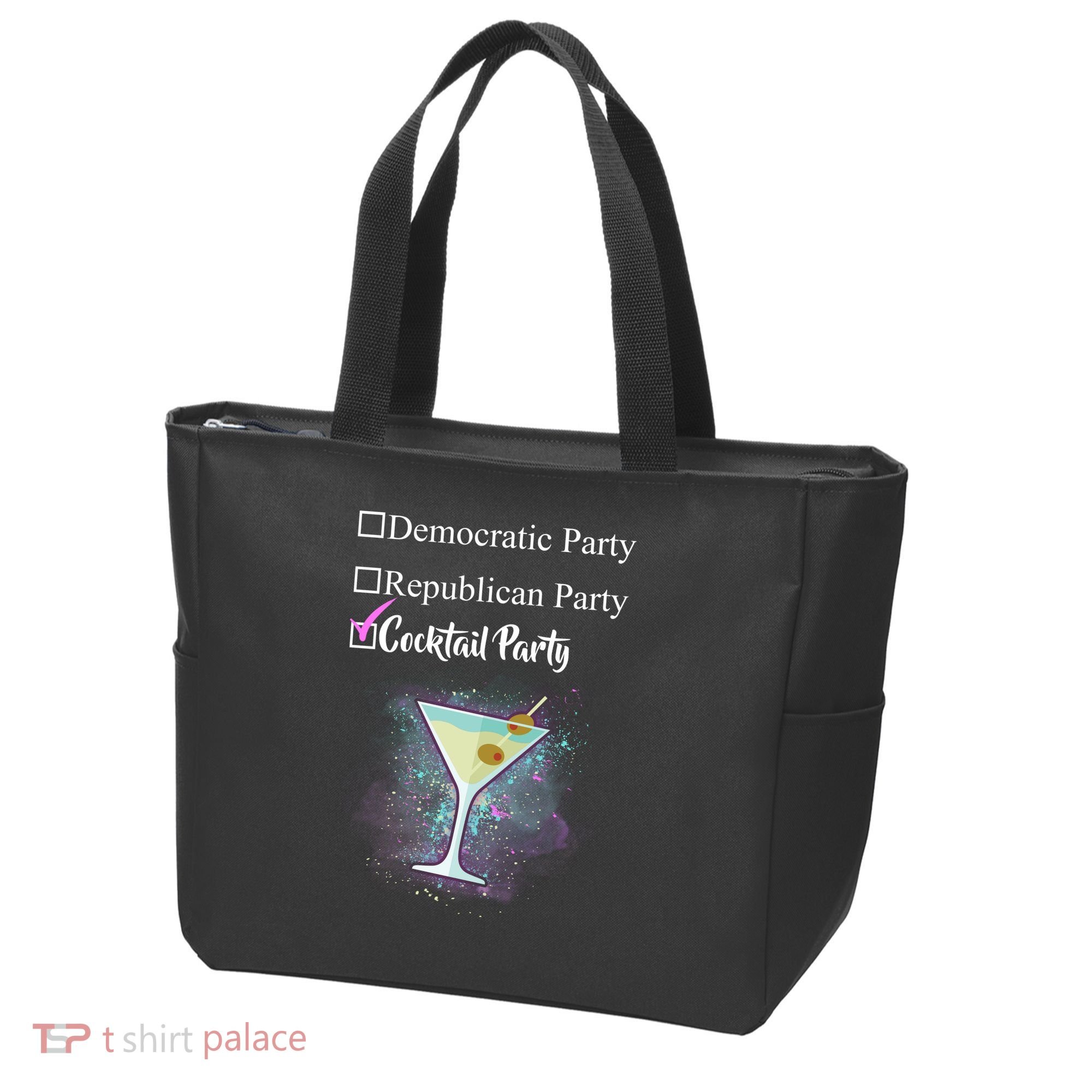 Democratic Republican Wine Party Tote Bag