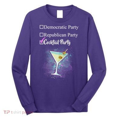 Democratic Republican Wine Party Long Sleeve Shirt