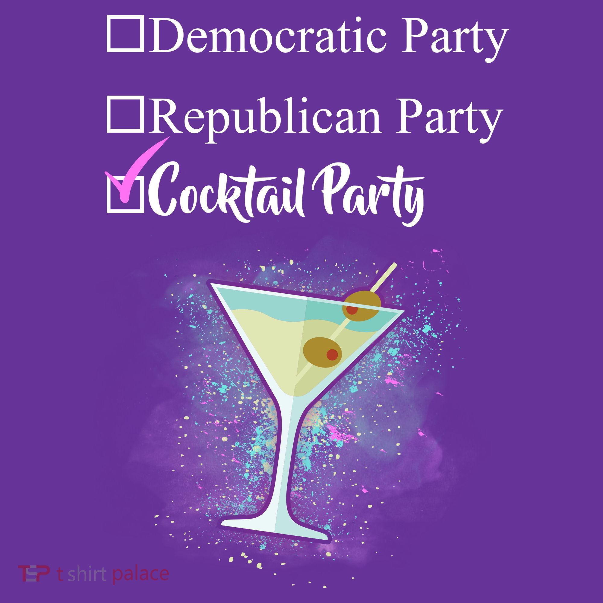 Democratic Republican Wine Party Apron