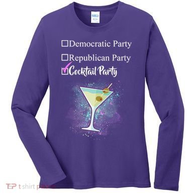 Democratic Republican Wine Party Women's Long Sleeve Shirt