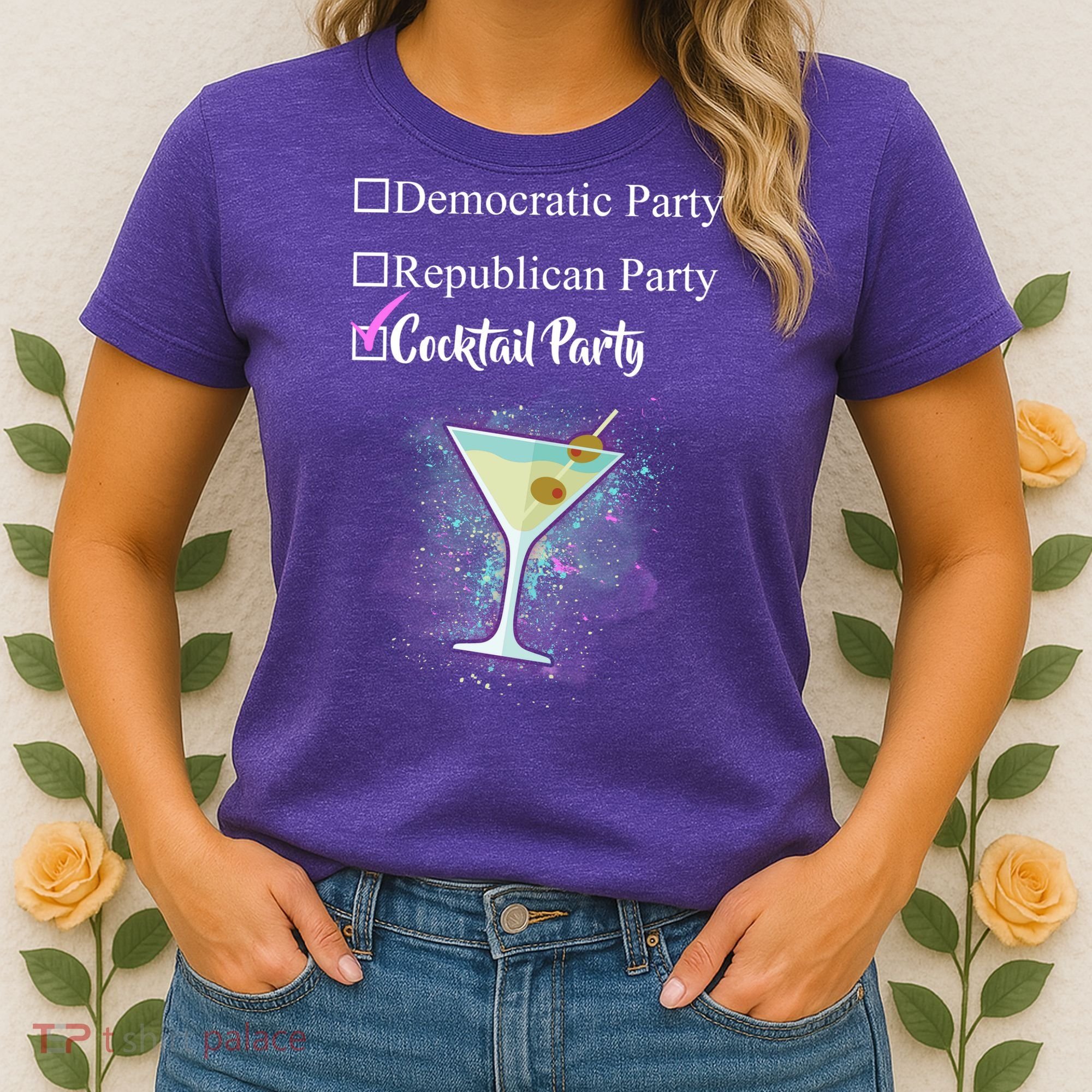 Democratic Republican Wine Party Women's T-Shirt