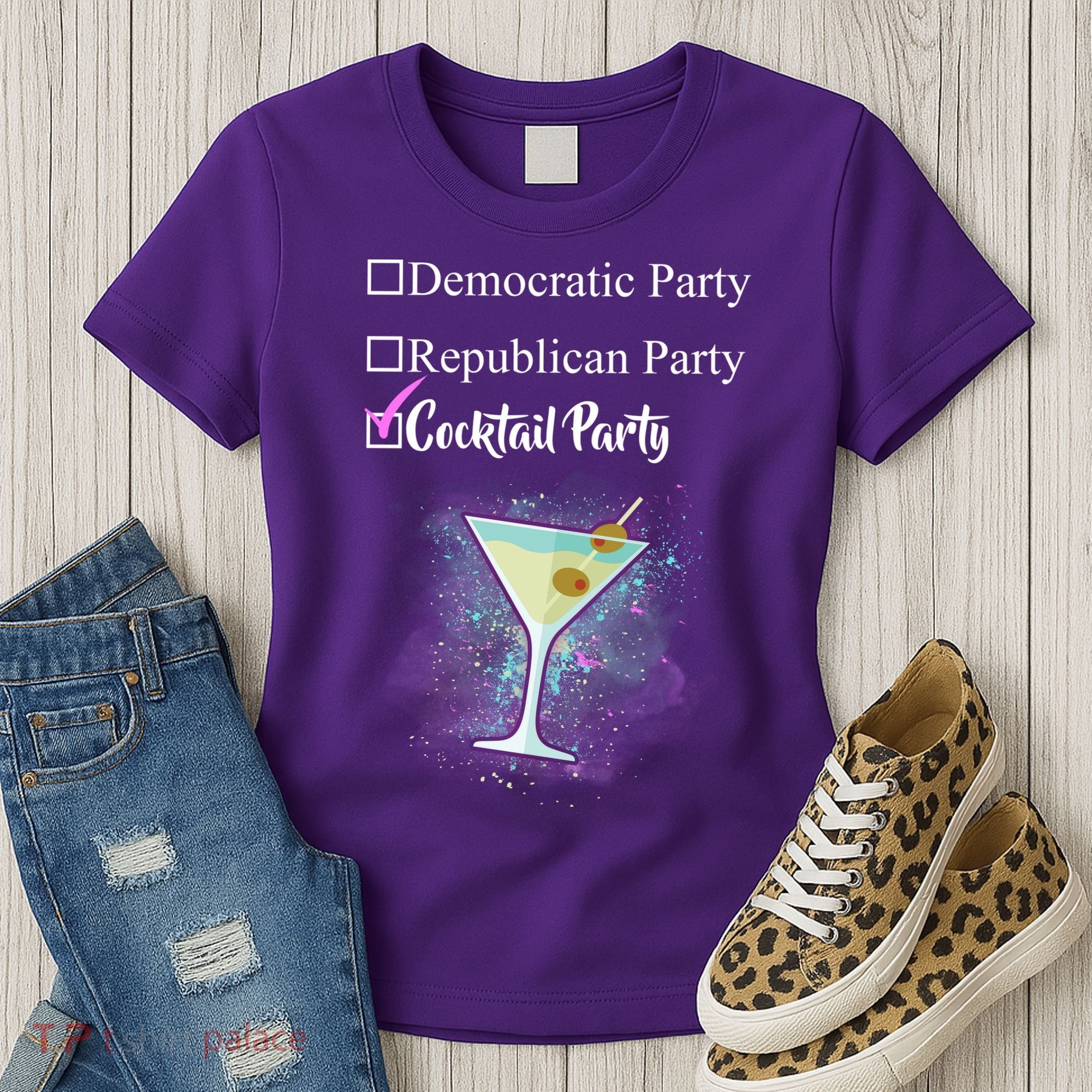 Democratic Republican Wine Party Women's T-Shirt