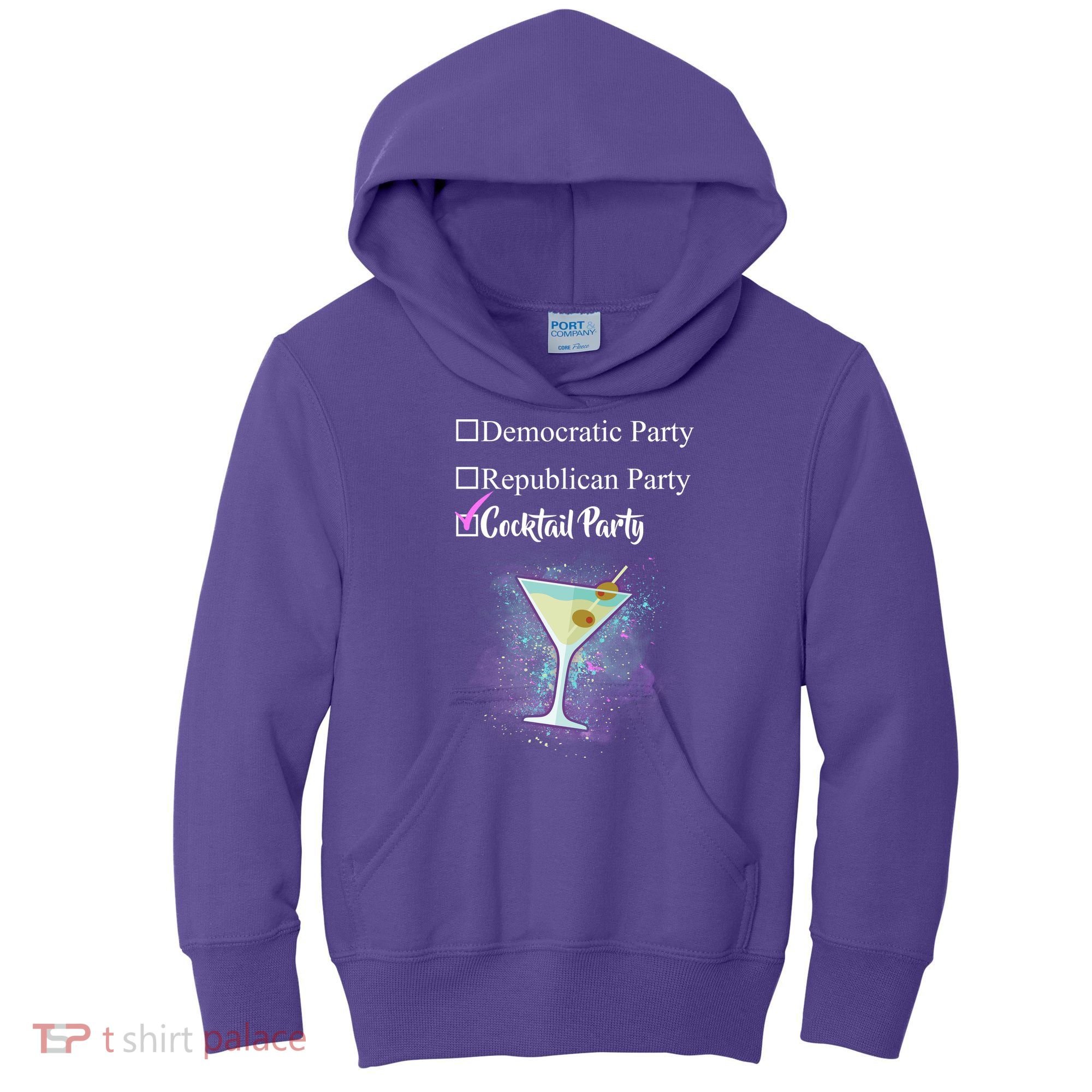 Democratic Republican Wine Party Kids Hoodie