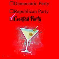 Democratic Republican Wine Party Santa Hat thumb 1